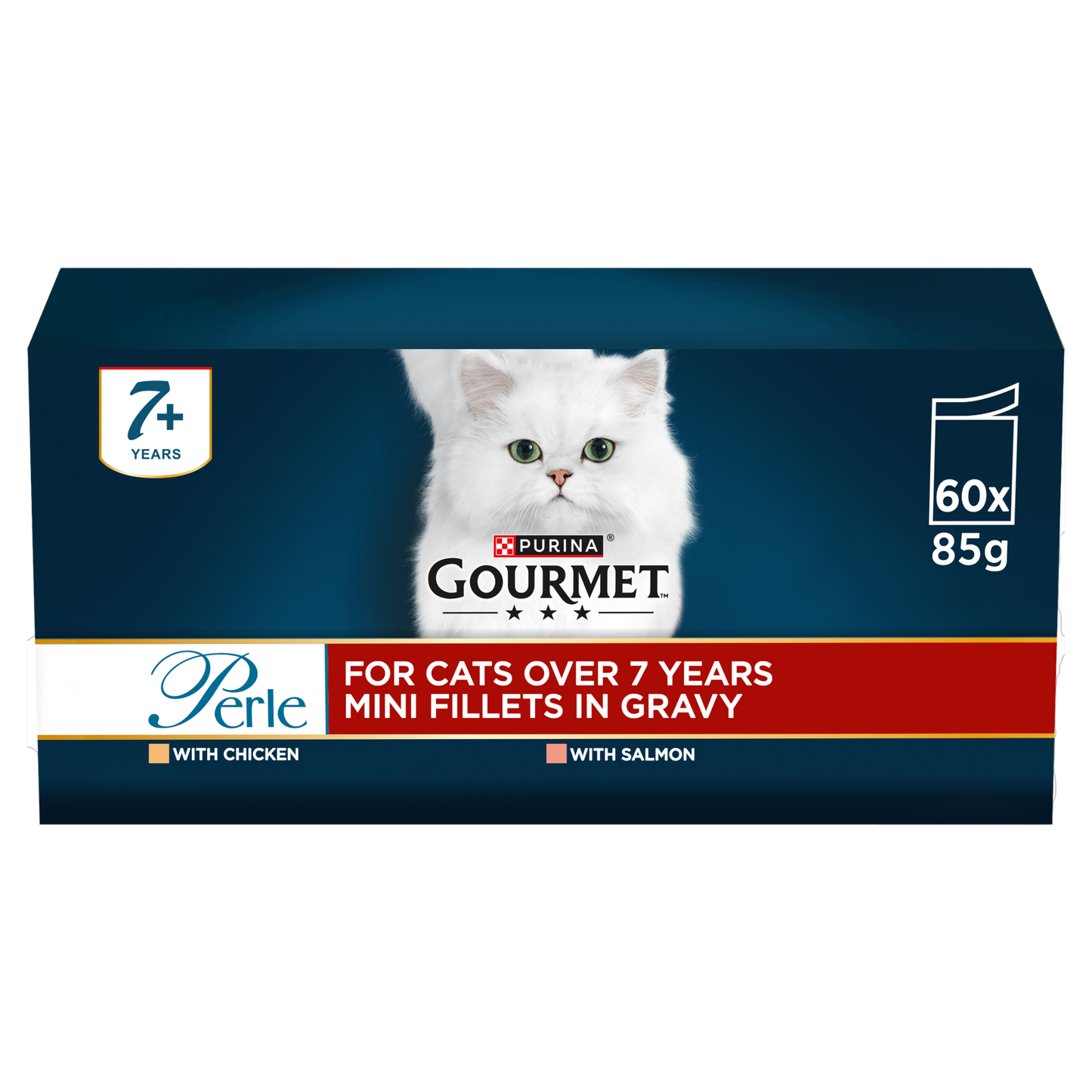 Gourmet Perle Senior Mini Fillets in Gravy Pouch Wet Cat Food