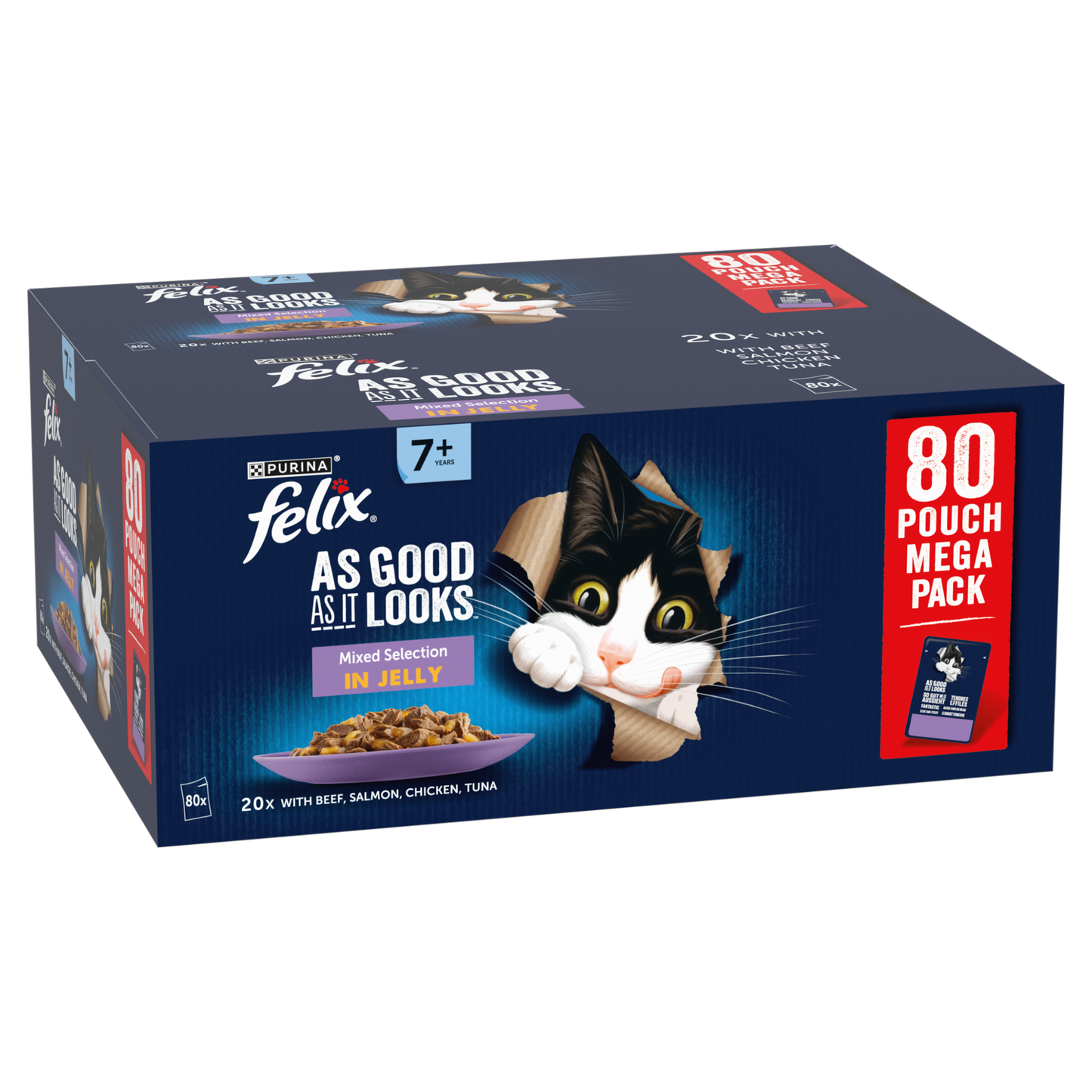 Felix As Good As it Looks Senior 7+ Meat Selection in Jelly Wet Cat Food