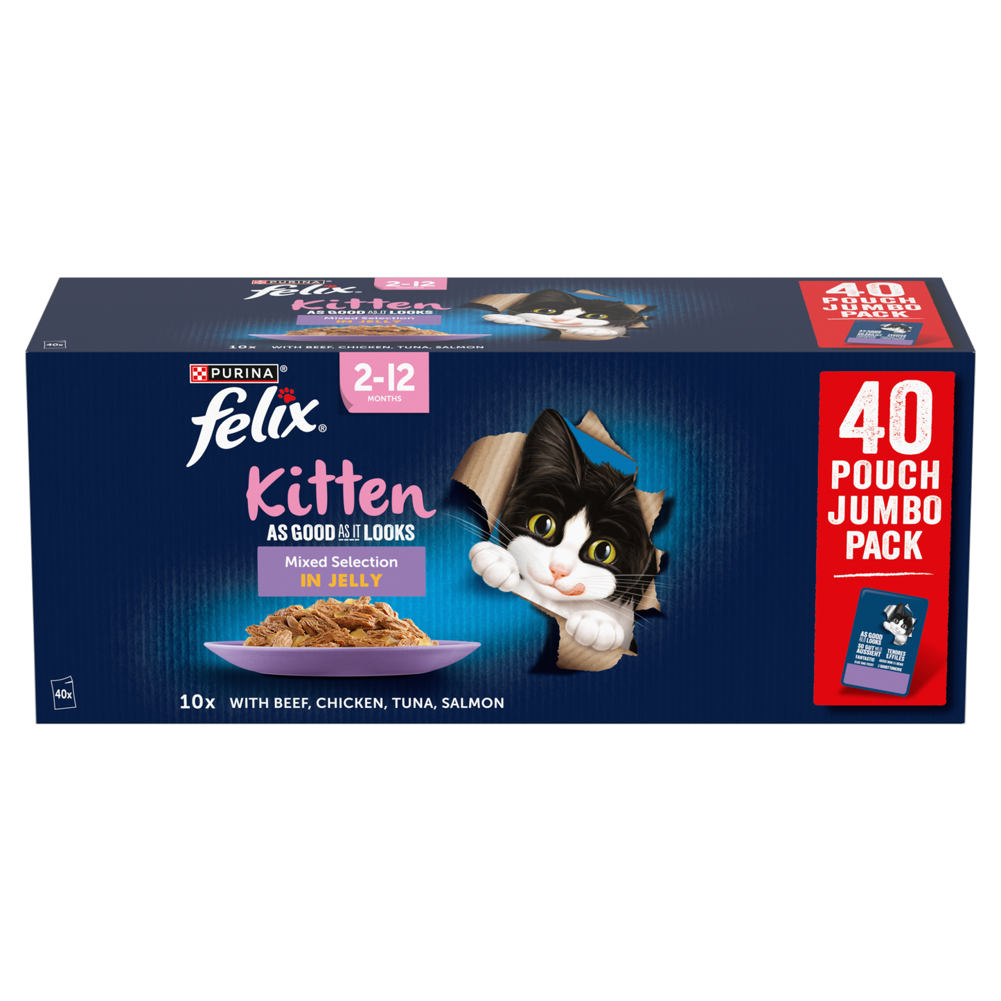 Felix As Good As it Looks Kitten Mixed Selection in Jelly Wet Cat Food