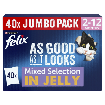 Felix As Good As it Looks Kitten Mixed Selection in Jelly Wet Cat Food