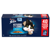 Felix As Good As it Looks Senior 7+ Fish Selection in Jelly Wet Cat Food