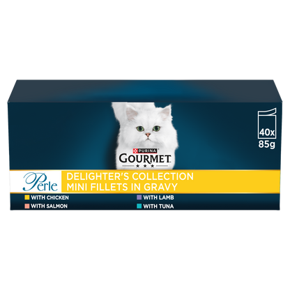 Gourmet Perle Delighter's Collection Mini Fillets in Gravy Pouch Adult Wet Cat Food