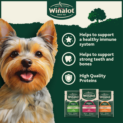 Winalot Meaty Chunks Small Dog Mixed in Gravy with Chicken, Lamb & Beef Wet Dog Food