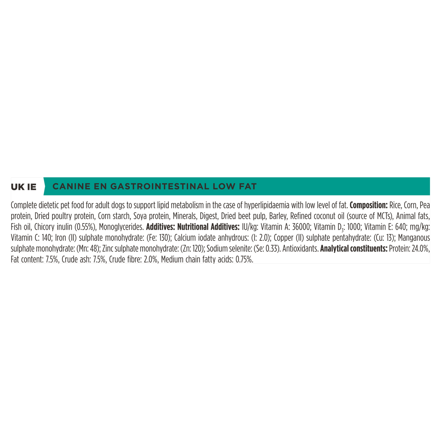 Purina Pro Plan Veterinary Diets EN Canine Gastrointestinal Low Fat Adult Dry Dog Food