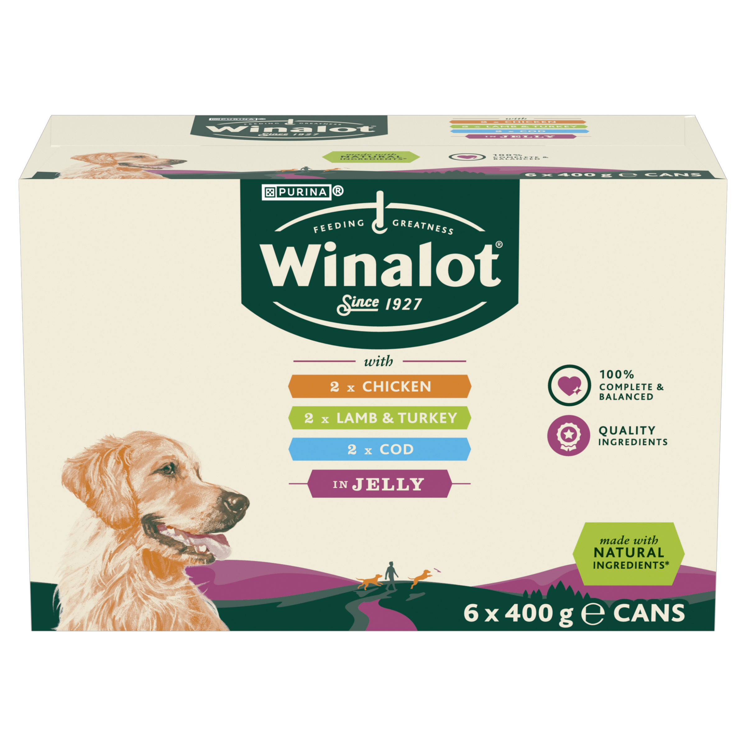 Winalot Winalot Classics Chicken Cod Lamb Turkey Adult Wet Dog Food pet food packaging