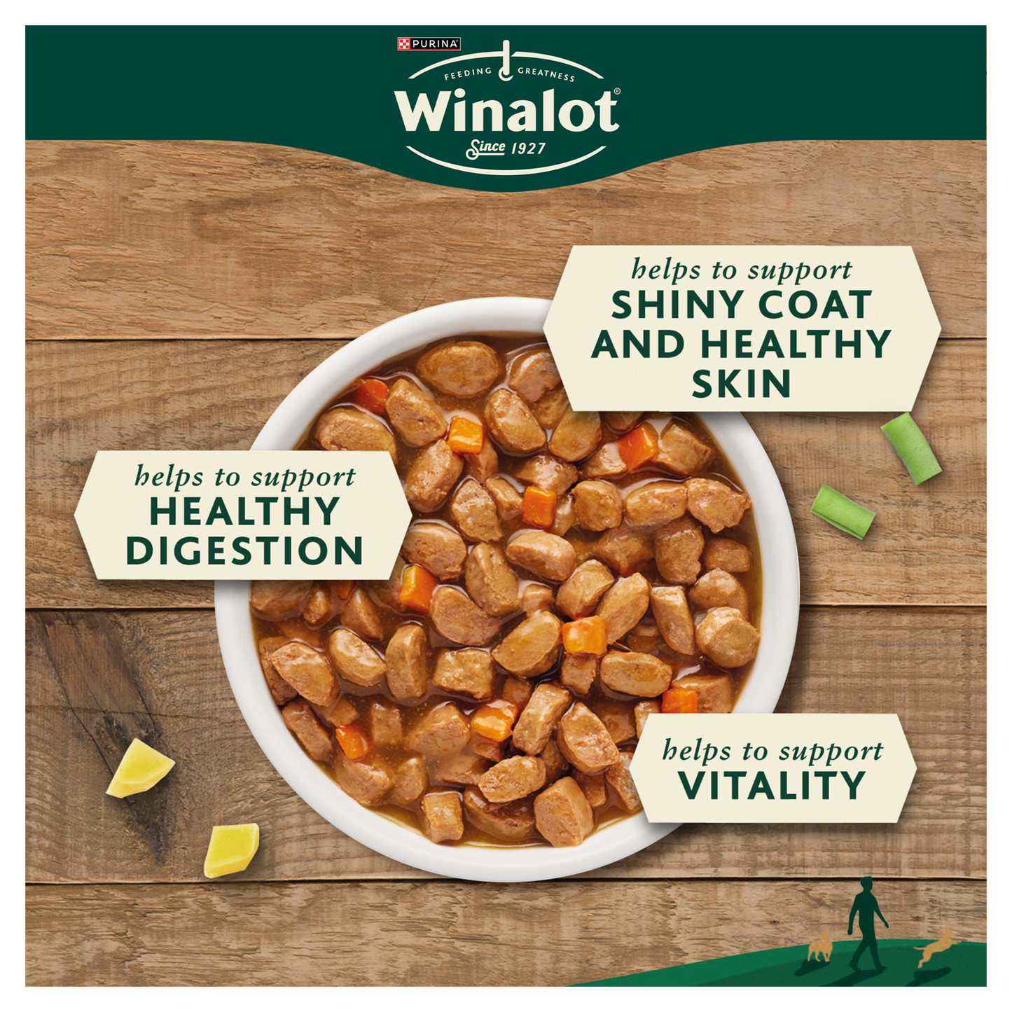 Winalot Meaty Chunks Mixed Rich in Chicken, Beef & Lamb in Gravy Adult Wet Dog Food Pouches Mega Pack