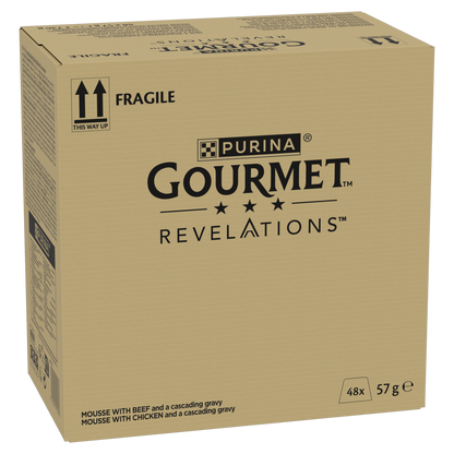 Purina Gourmet Revelations Mousse with Chicken and with Beef with Cascading Gravy Adult Wet Cat Food