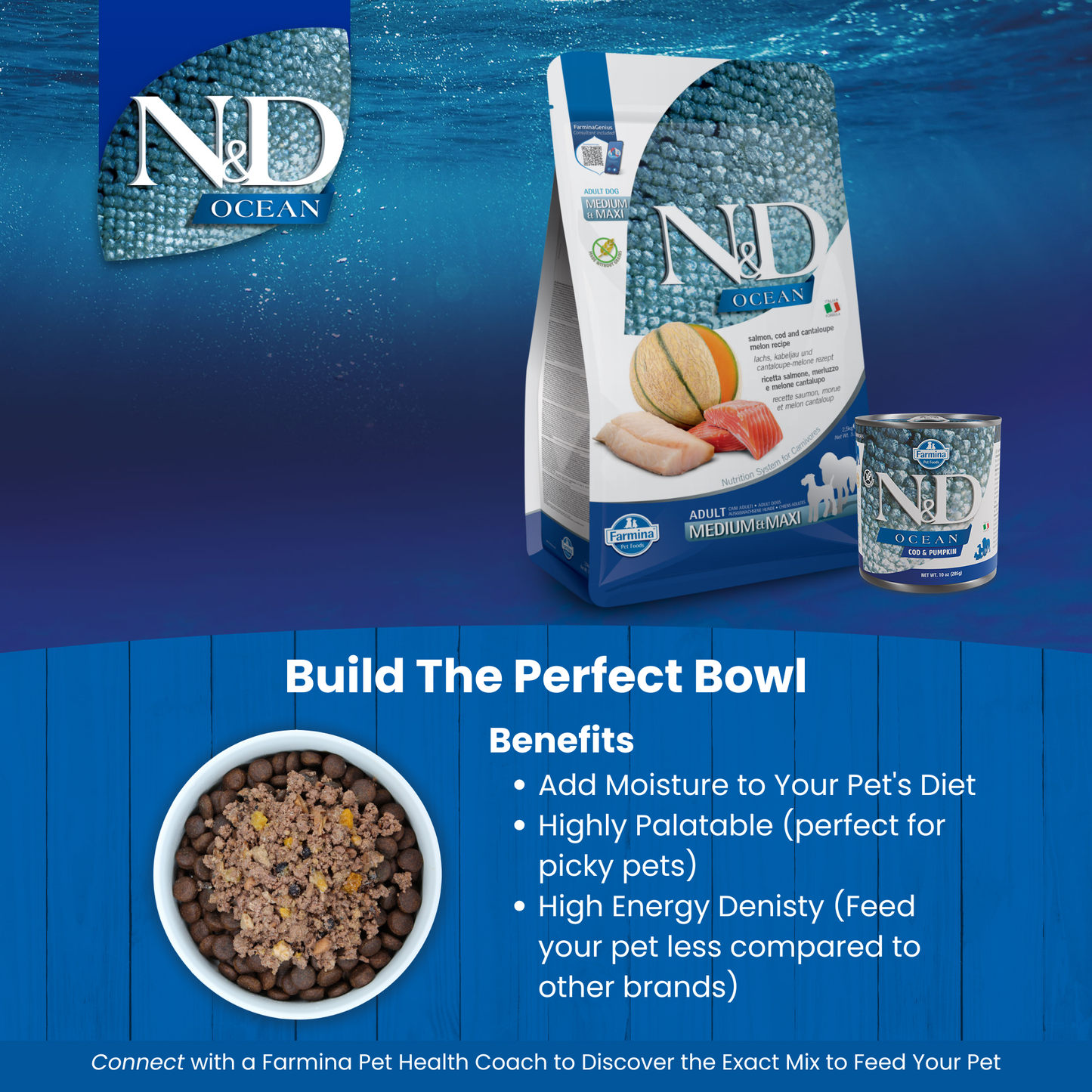 N&D Ocean Adult Wet Cat Food - Tuna & Salmon