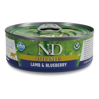 N&D Prime Adult Wet Cat Food - Lamb & Blueberry