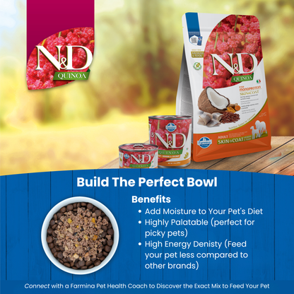 N&D Quinoa Skin & Coat Adult Wet Dog Food - Herring & Coconut