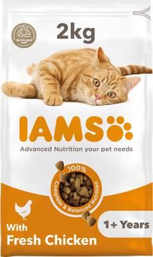 Iams Vitality Adult Dry Cat Food with Fresh Chicken