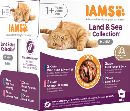 Iams Delights Adult Land & Sea Collection in Jelly Wet Cat Food