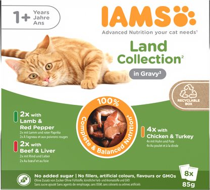 Iams Delights Adult Land Collection in Gravy Wet Cat Food