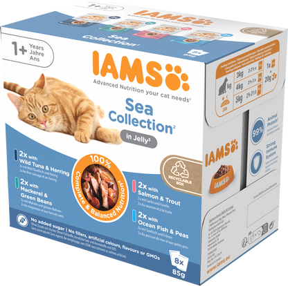 Iams Delights Adult Sea Collection in Jelly Wet Cat Food