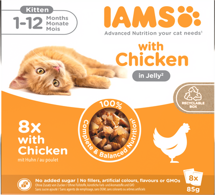 Iams Delights Kitten Wet Cat Food with Chicken in Jelly