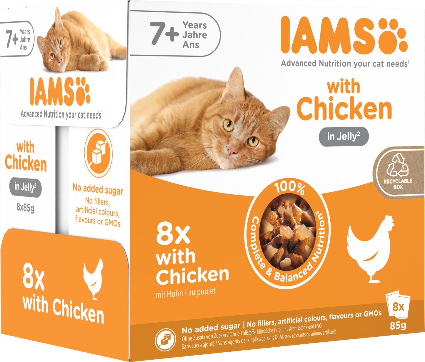 Iams Delights Senior Wet Cat Food with Chicken in Jelly