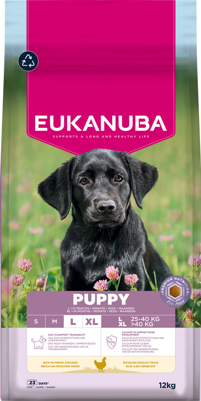 Eukanuba Puppy Large Breed Dry Dog Food - Chicken - 3kg & 12kg