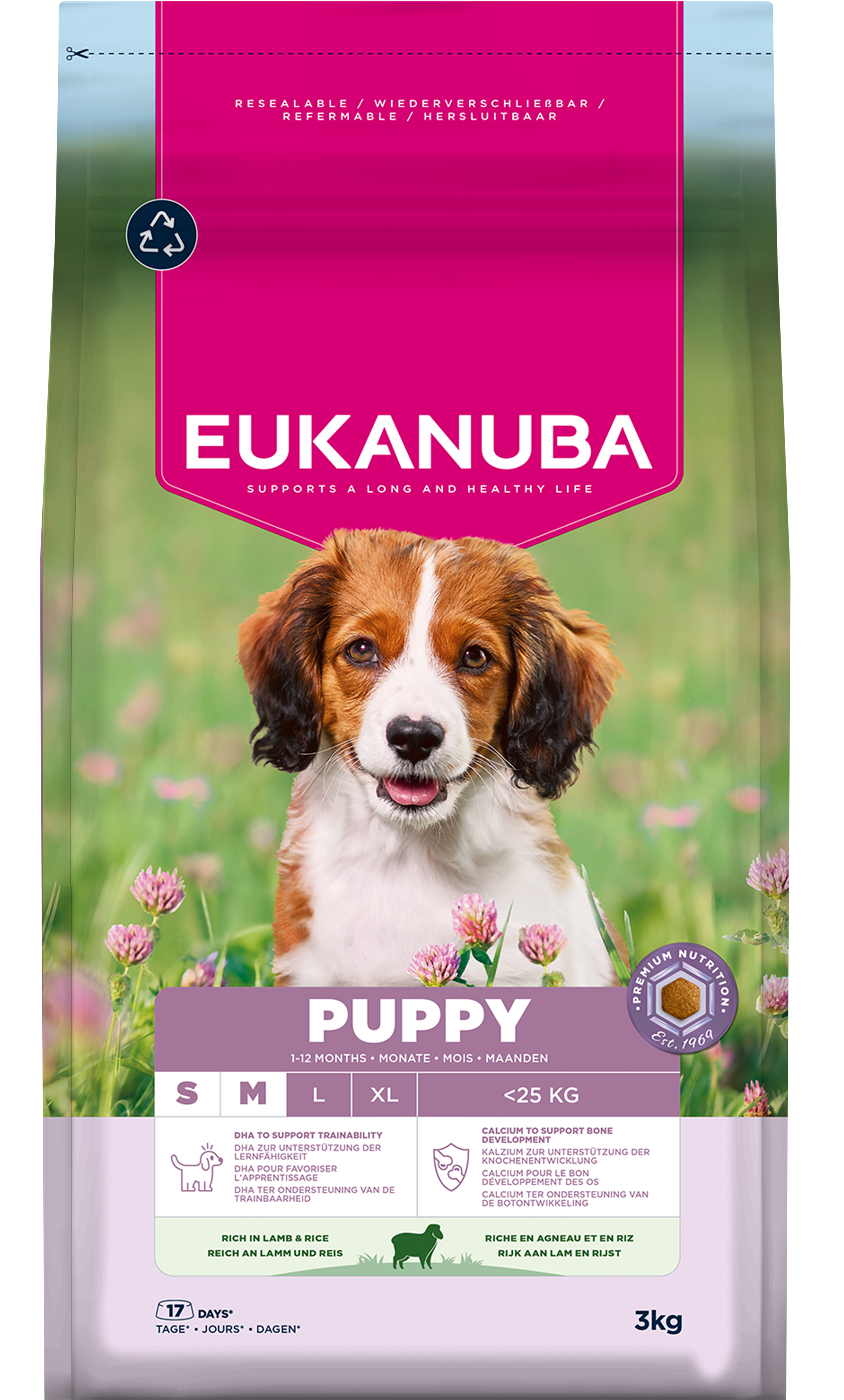 Eukanuba Eukanuba Life Care Chicken Lamb Pork Turkey Puppy Dry Dog Food pet food packaging