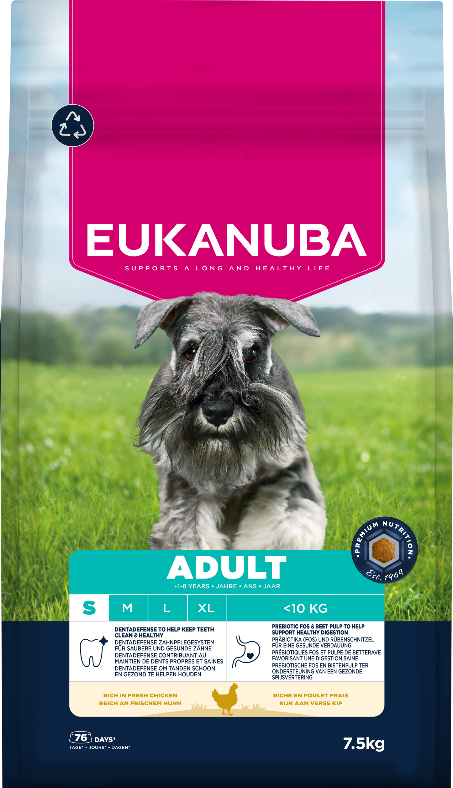 Eukanuba Adult Small Breed Dry Dog Food - Chicken - 3kg, 7.5kg & 12kg