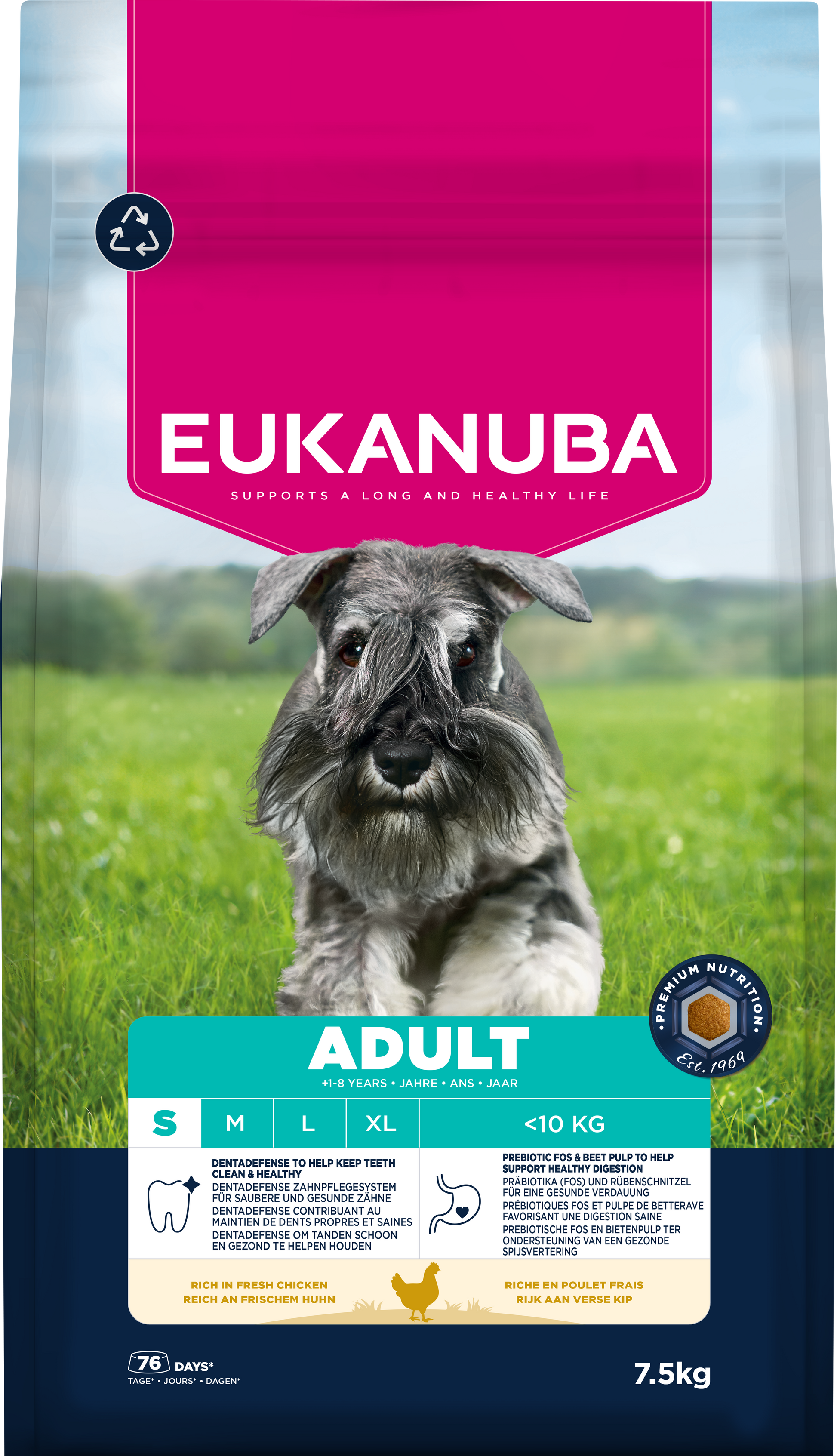 Eukanuba Adult Small Breed Dry Dog Food - Chicken - 3kg, 7.5kg & 12kg