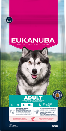 Front View of Eukanuba Adult Large Breed Dry Dog Food - Salmon & Barley - 12kg