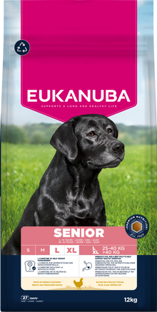 Front View of Eukanuba Senior Large Breed Dry Dog Food - Chicken - 12kg