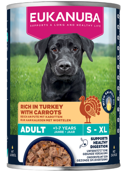 Eukanuba Life Care Adult All Breeds Wet Dog Food Can - Turkey & Carrot