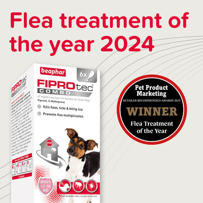 Beaphar FIPROtec Combo Flea & Tick Spot-On Solution for Small Dogs (2-10kg)