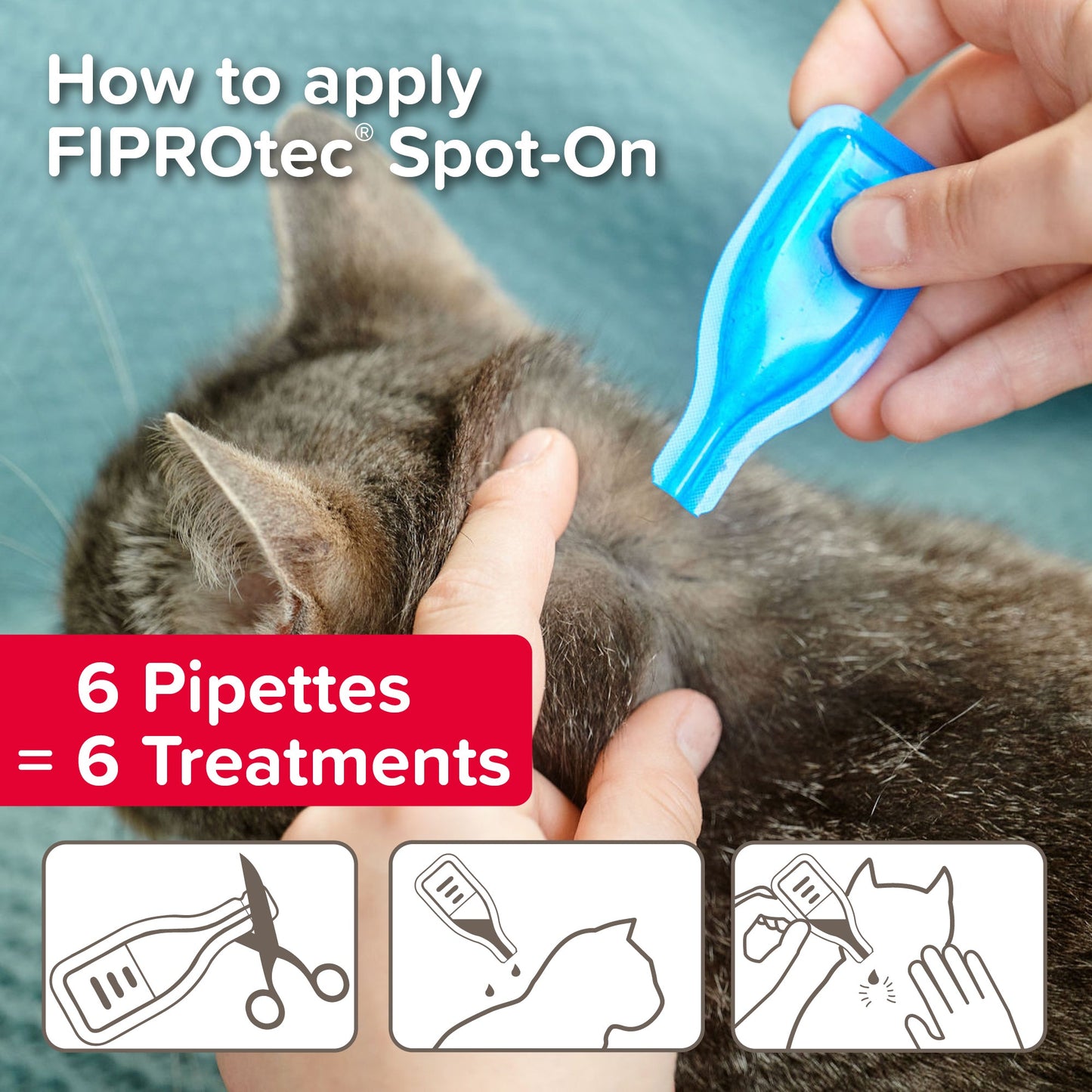 Beaphar FIPROtec Flea & Tick Spot-On Solution for Cats