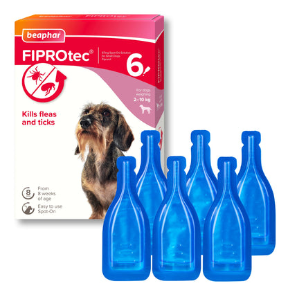 Beaphar FIPROtec Flea & Tick Spot-On Solution for Small Dogs (2-10kg)
