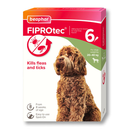 Beaphar FIPROtec Flea & Tick Spot-On Solution for Large Dogs (20-40kg)