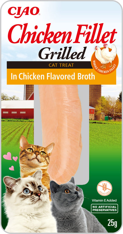 Ciao Grilled Chicken Fillet Cat Treat in Chicken Flavoured Broth