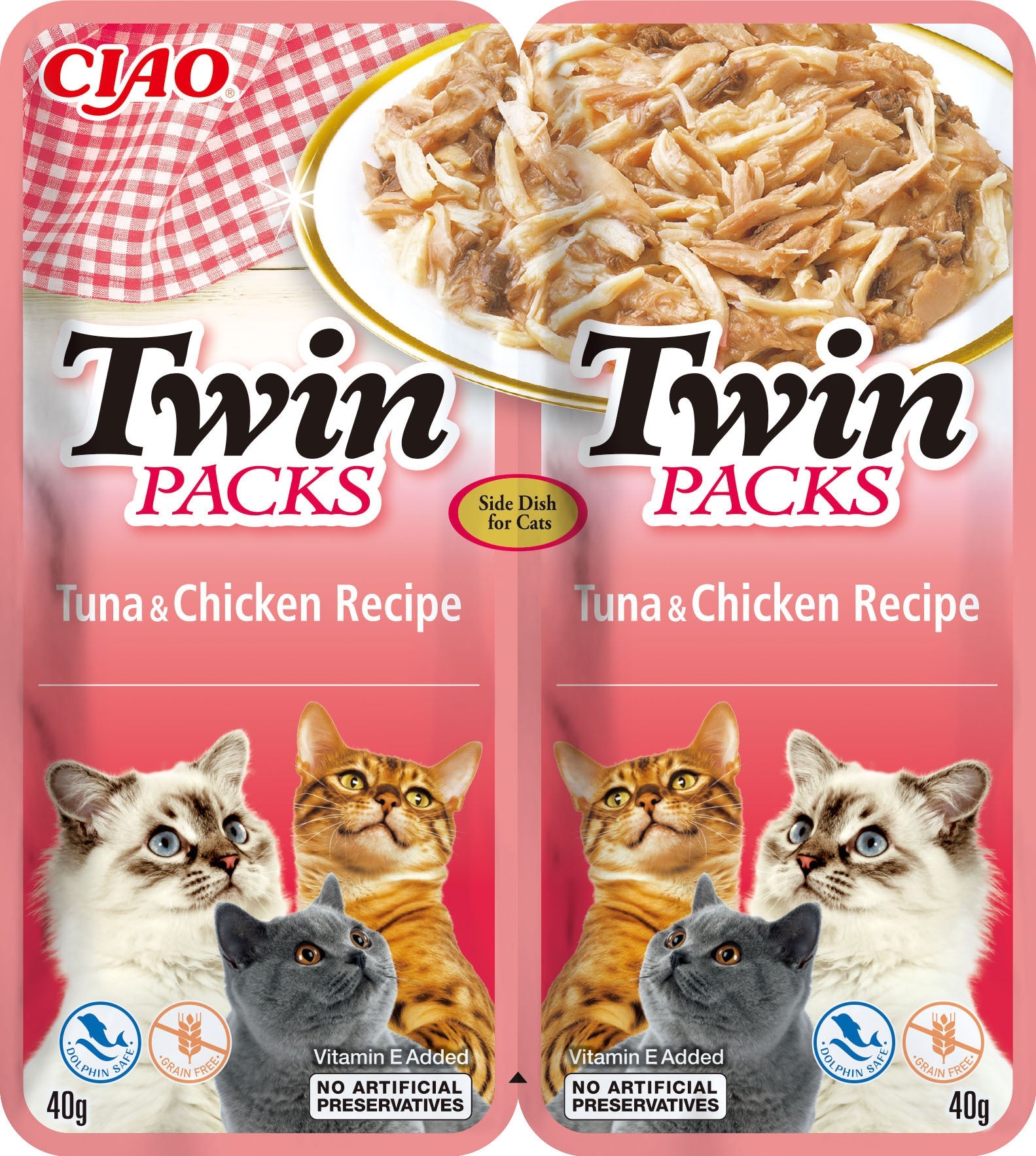 Ciao Ciao Twin Broth Chicken Tuna Adult Wet Cat Food pet food packaging