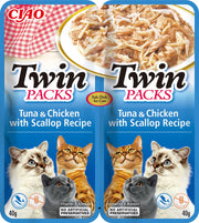 Ciao Twin Packs Wet Cat Food - Tuna & Chicken with Scallop Recipe in Scallop Broth