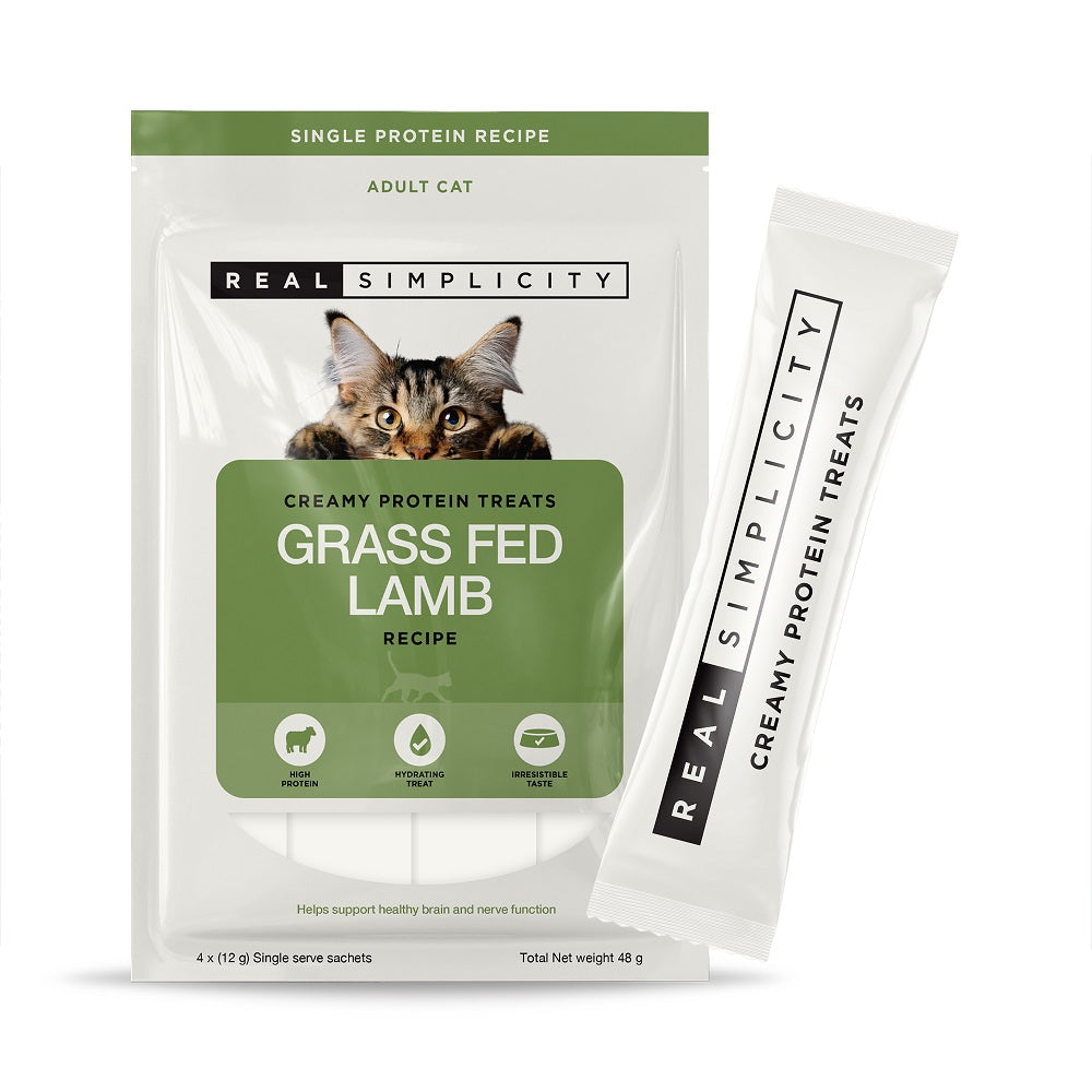Real Simplicity Creamy Protein Treats Grass Fed Lamb Adult Cat Treat