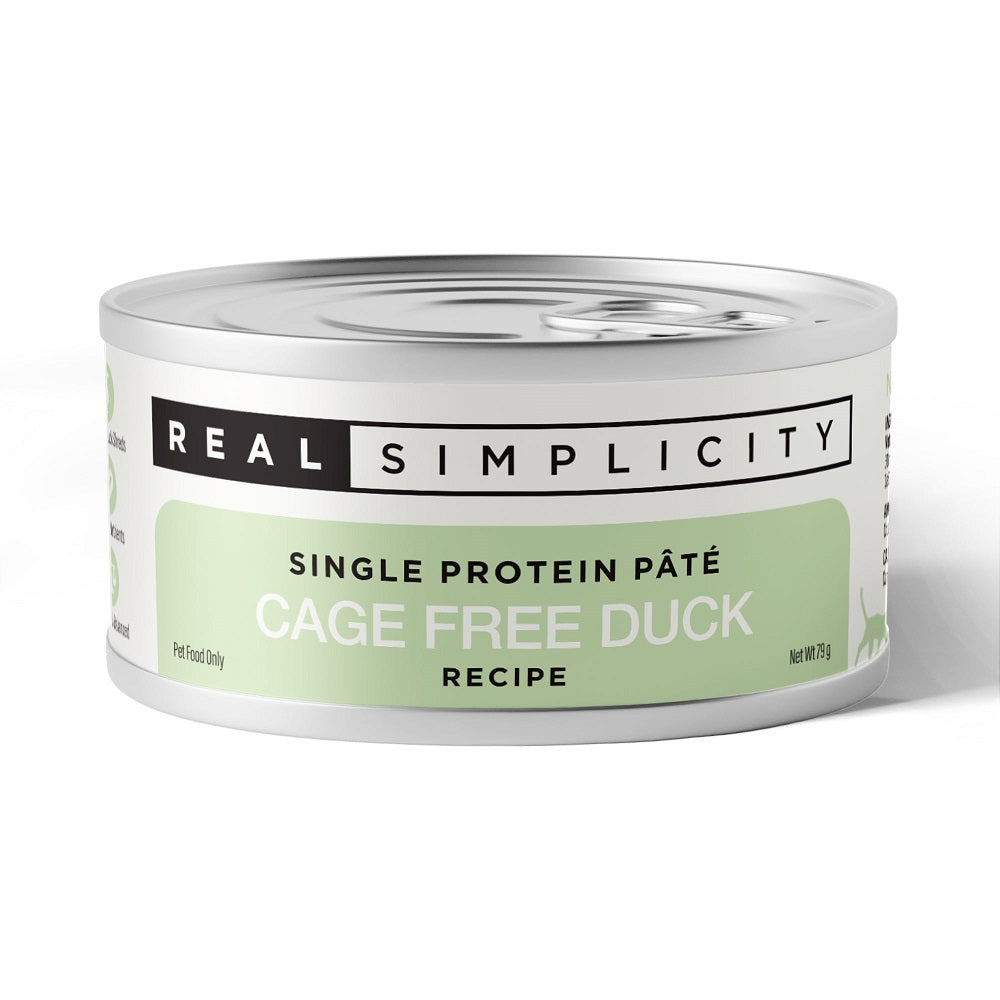 Real Simplicity Real Simplicity Single Protein Pate Farm Raised Duck Adult Wet Cat Food pet food packaging