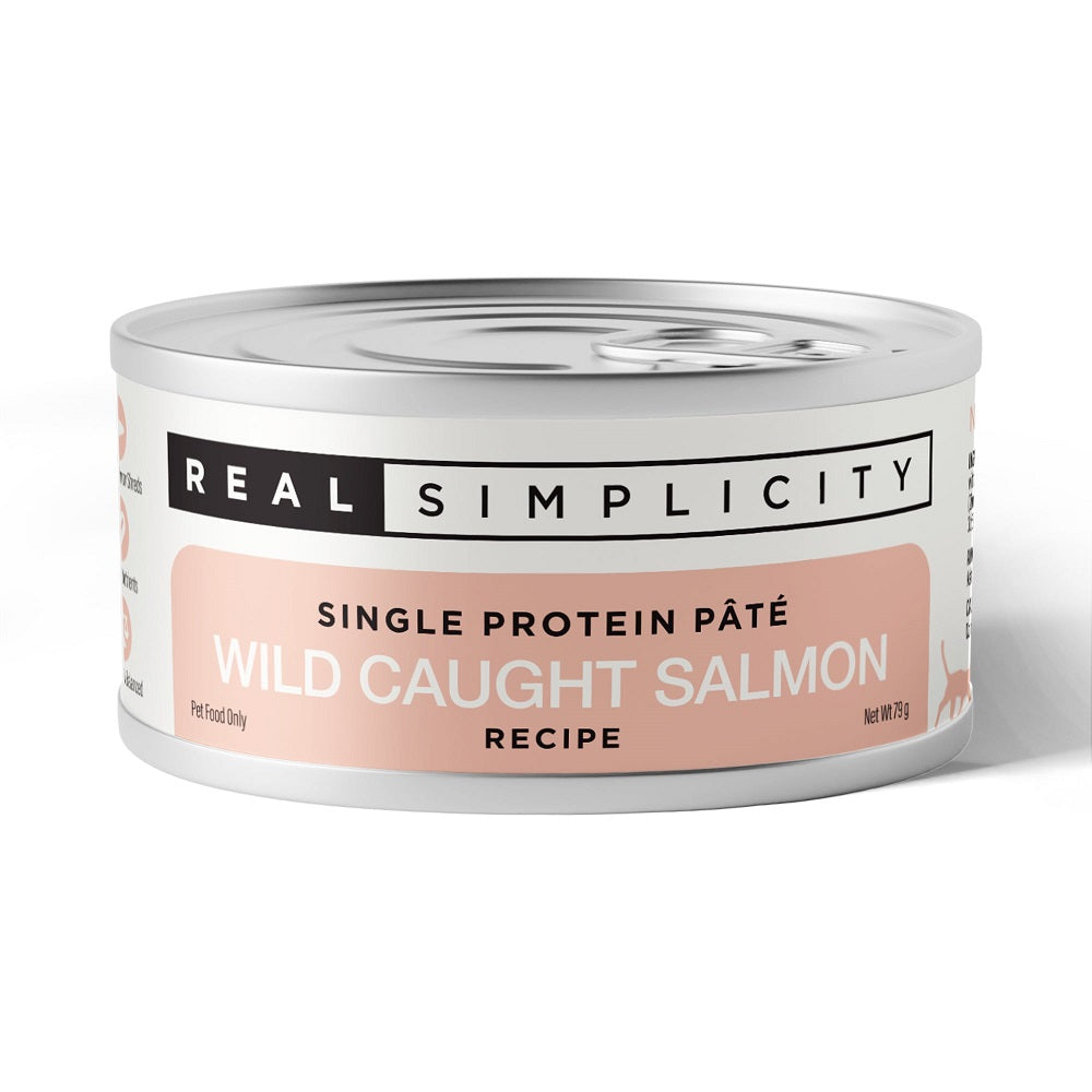 Real Simplicity Real Simplicity Single Protein Pate Wild Caught Salmon Adult Wet Cat Food pet food packaging