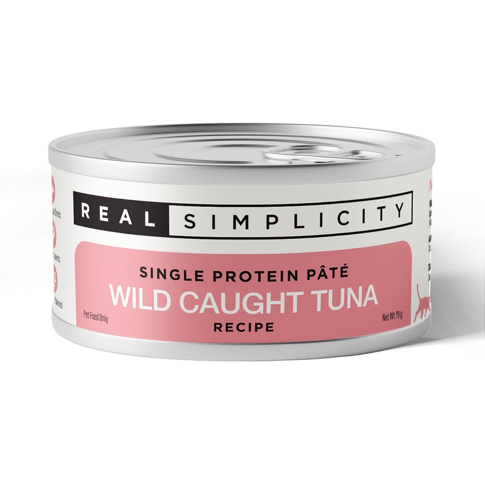 Real Simplicity Real Simplicity Single Protein Pate Wild Caught Tuna Adult Wet Cat Food pet food packaging