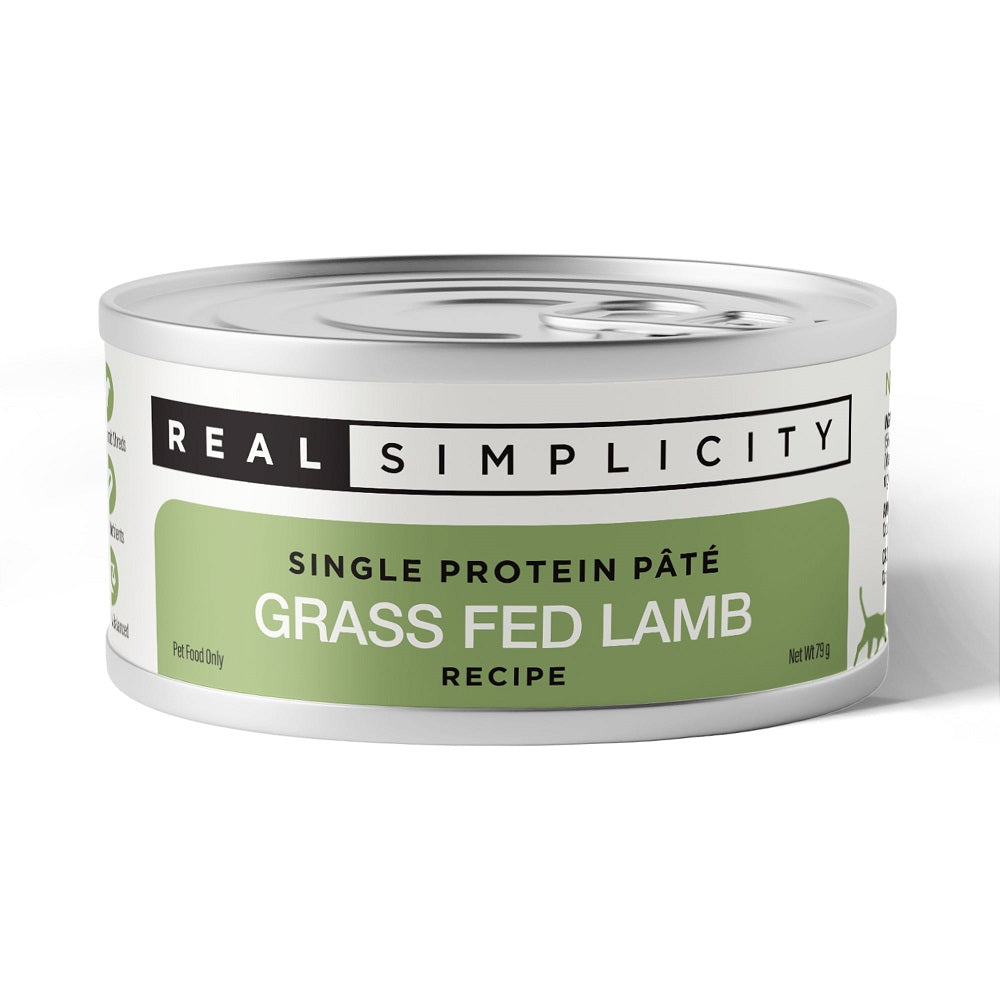 Real Simplicity Real Simplicity Single Protein Pate Grass Fed Lamb Adult Wet Cat Food pet food packaging