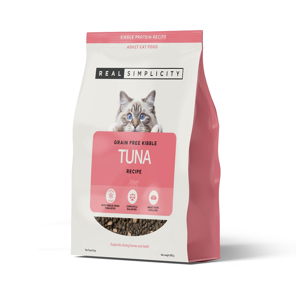 Real Simplicity Real Simplicity Tuna Adult Dry Cat Food pet food packaging