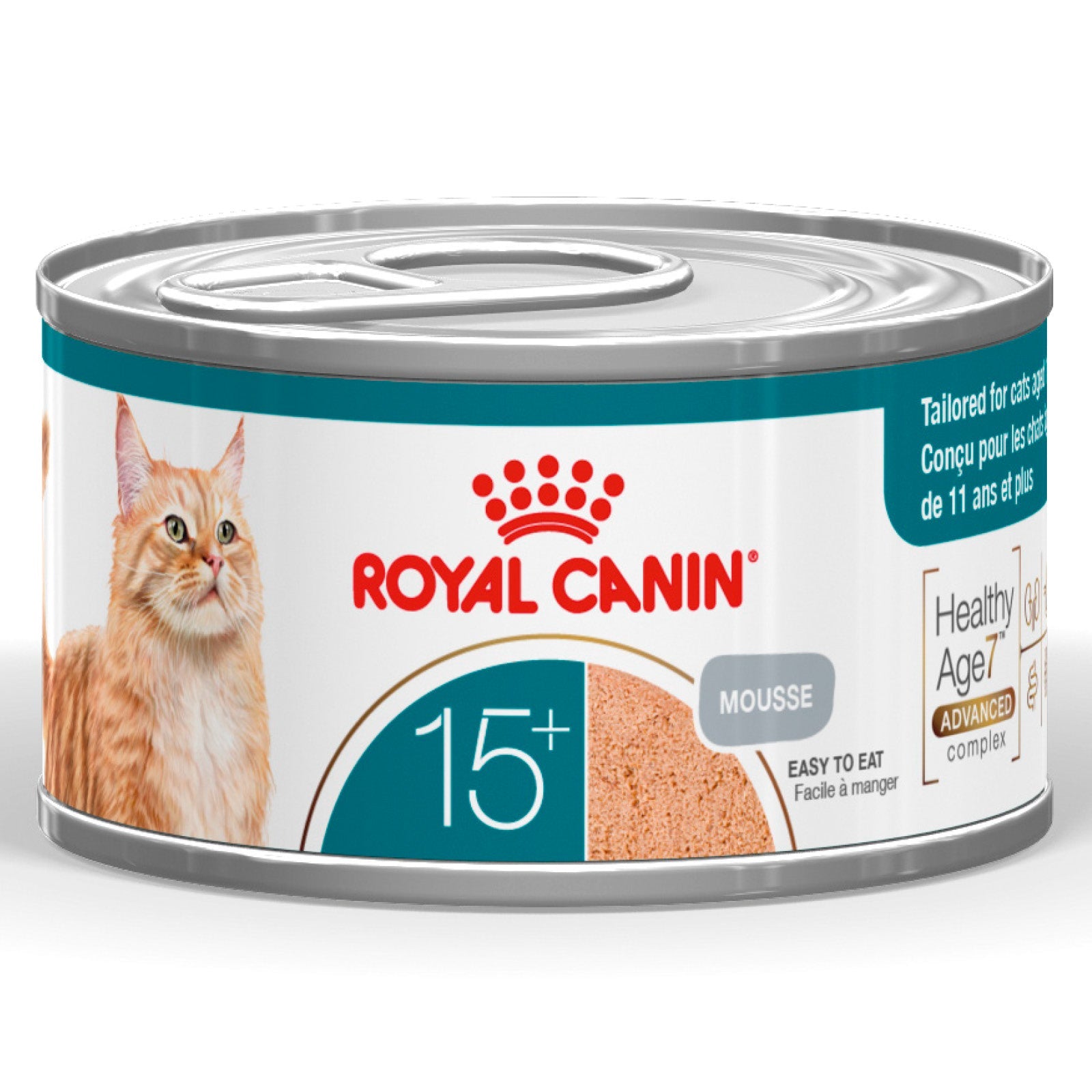 Royal Canin Royal Canin Ageing 15_Plus Soft Mousse Geriatric Wet Cat Food pet food packaging
