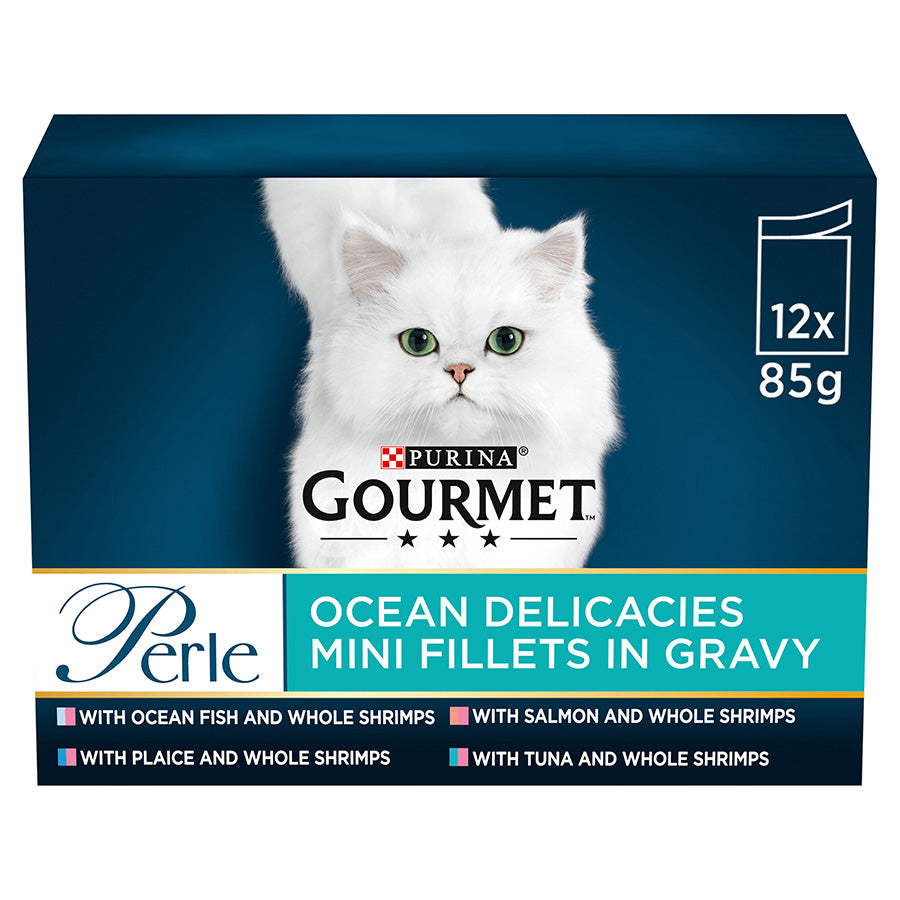 Gourmet Gourmet Perle Fillets Ocean Delicacies Adult Wet Cat Food pet food packaging