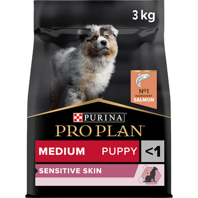 Pro Plan Pro Plan Medium Purina Sensitive Skin Salmon pet food packaging