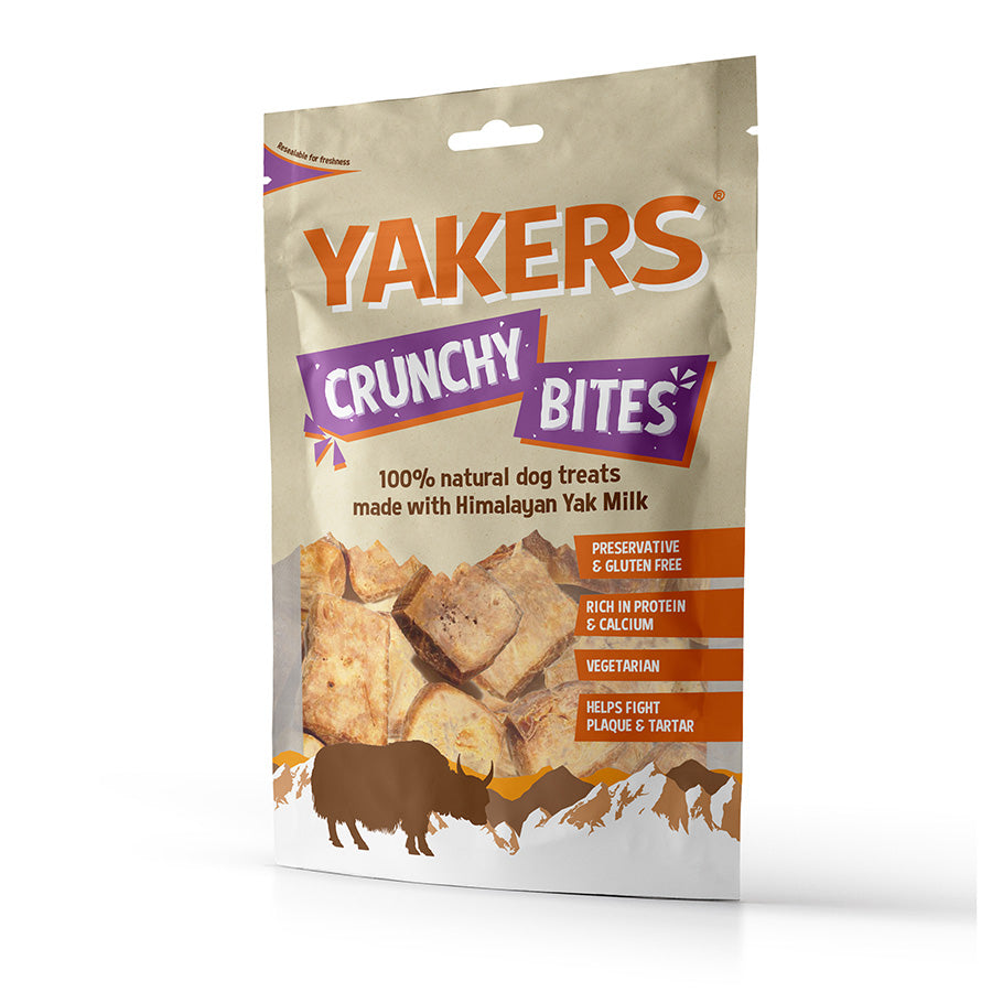 Yakers Adult Crunchy Bites Dog Treats - Cheese