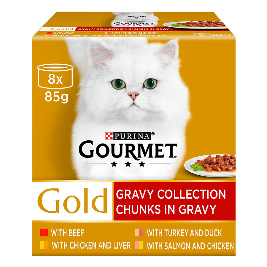 Gourmet Gold Chunks in Gravy Collection Wet Cat Food