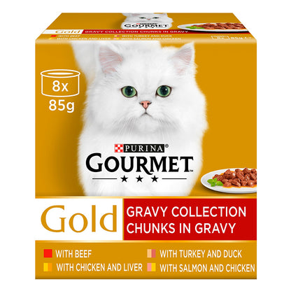 Gourmet Gold Chunks in Gravy Collection Wet Cat Food