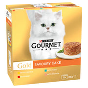 Gourmet Gold Savoury Cake Meat and Fish Variety Wet Cat Food