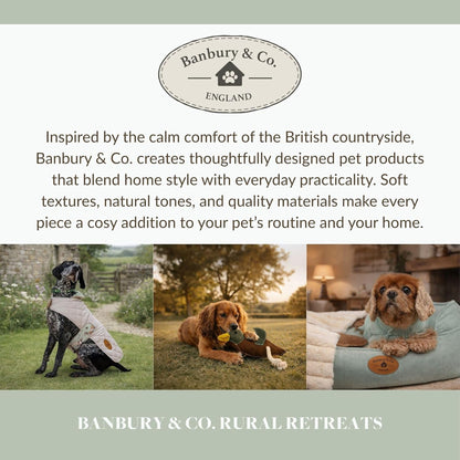 Banbury & Co Rural Retreats Corduroy Box Bed & Blanket Bundle