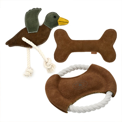 Banbury & Co Rural Retreats Suede Dog Toy 3-Piece Set