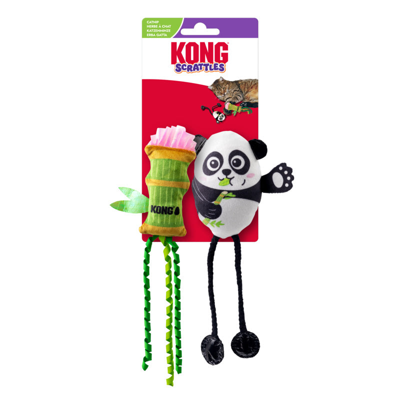 KONG Scrattles Panda Cat Toy